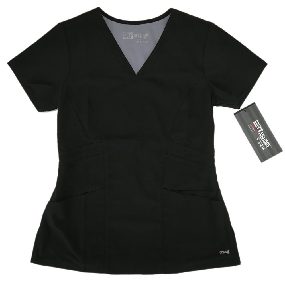 Grey's Anatomy Scrub Top 41452 Black